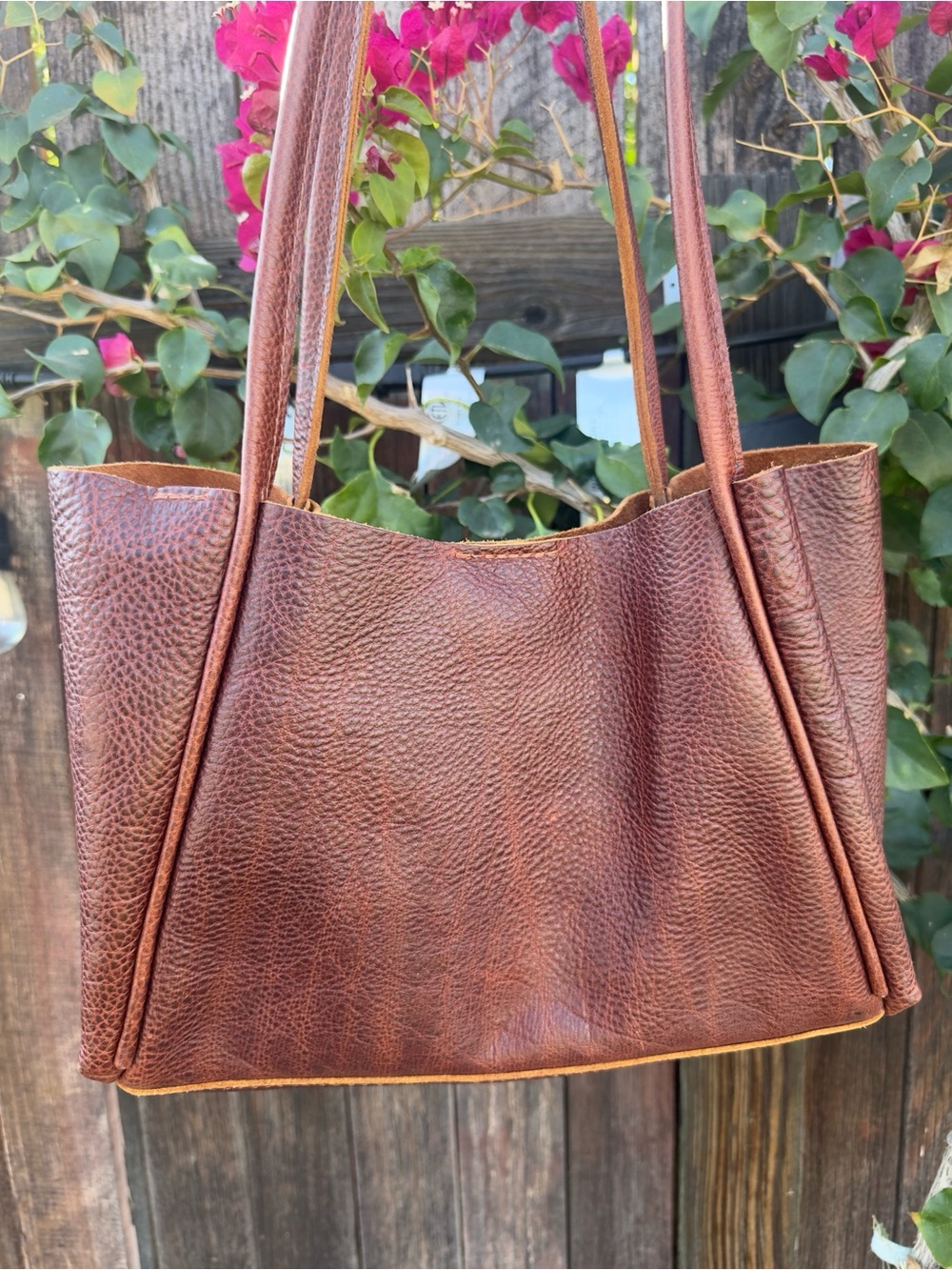 Portland leather Verona medium tote nutmeg - Picture 3 of 8
